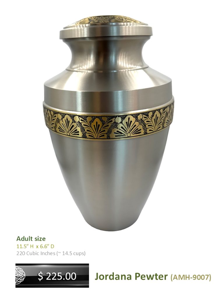 Jordana Silver (Pewter) Urn